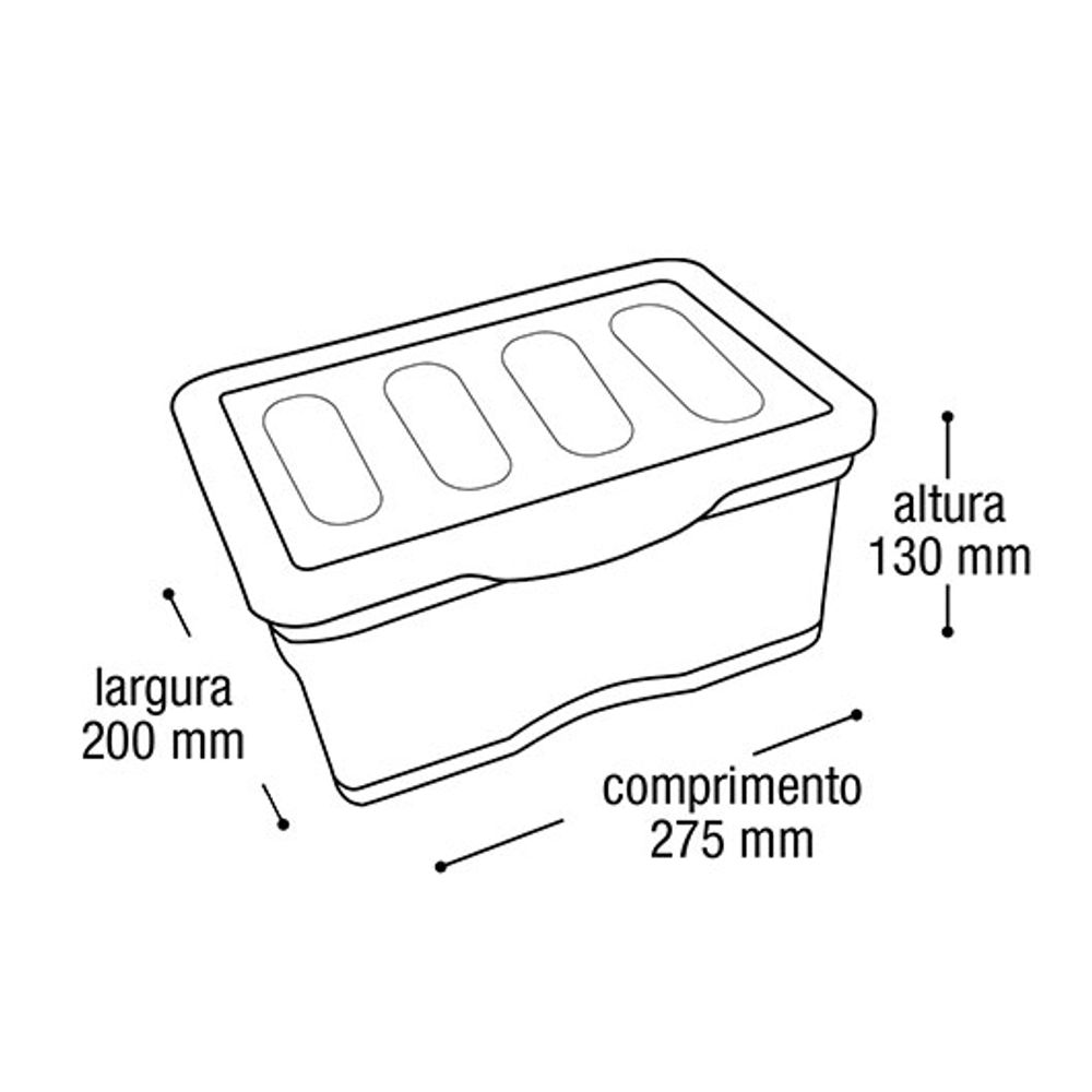 Caixa Organizadora Natural Com Tampa 5 Litros Arqplast - jurunense